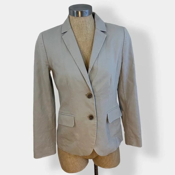 J Crew Grey Taupe Blazer Jacket 2 - Picture 1 of 4